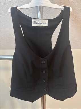 No boundaries XXS teen black vest